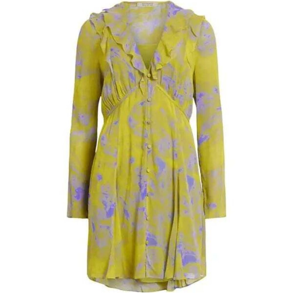 all saints lini inspiral print dress US 10 NWT - Picture 2 of 10
